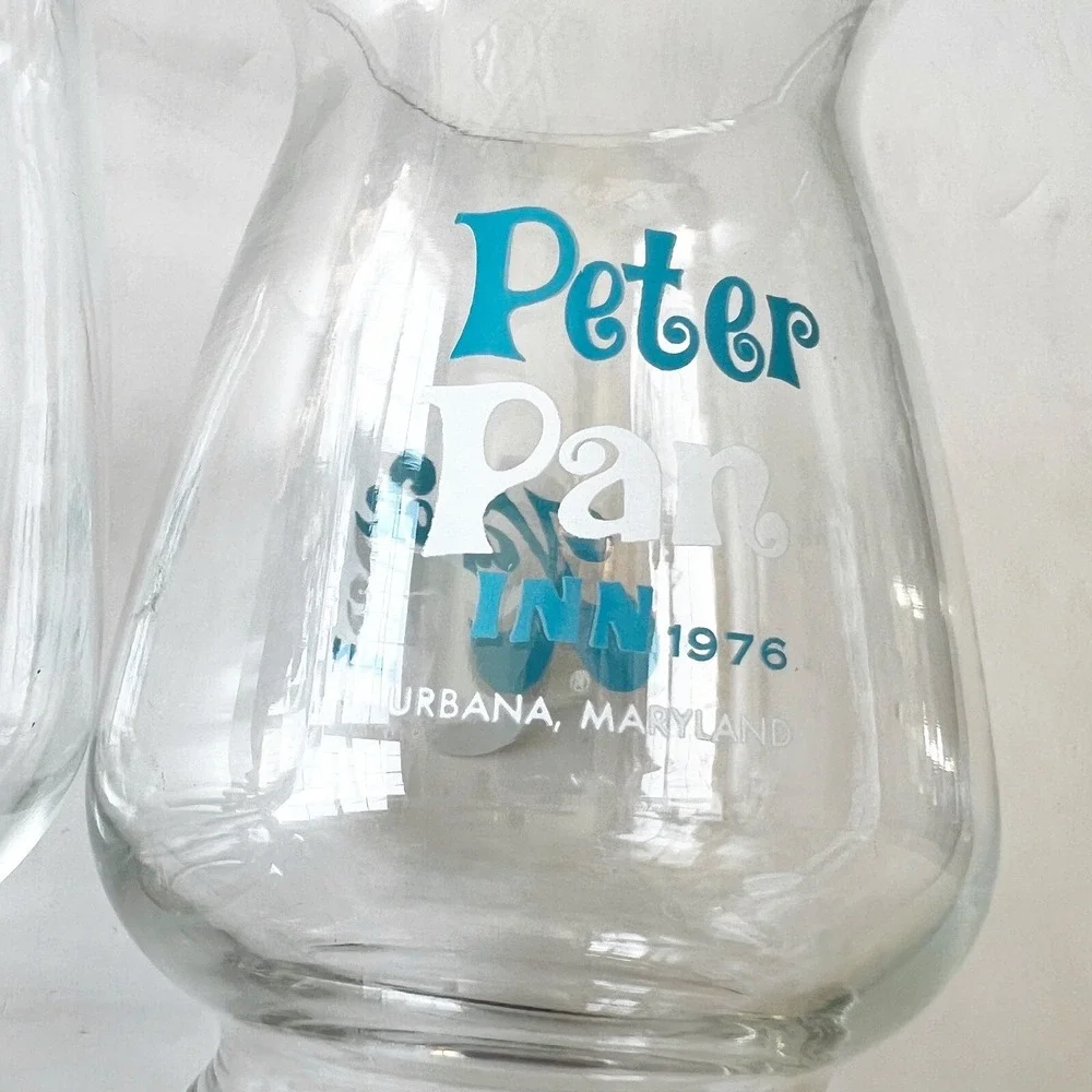 Kapok Tree Inn Peter Pan 1976 Tiki Bar Hurricane Glasses Set Of 2 Vintage Glass